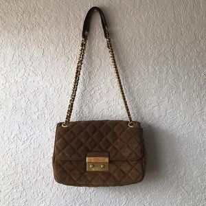 Michael Kors Brown Leather Shoulder Bag